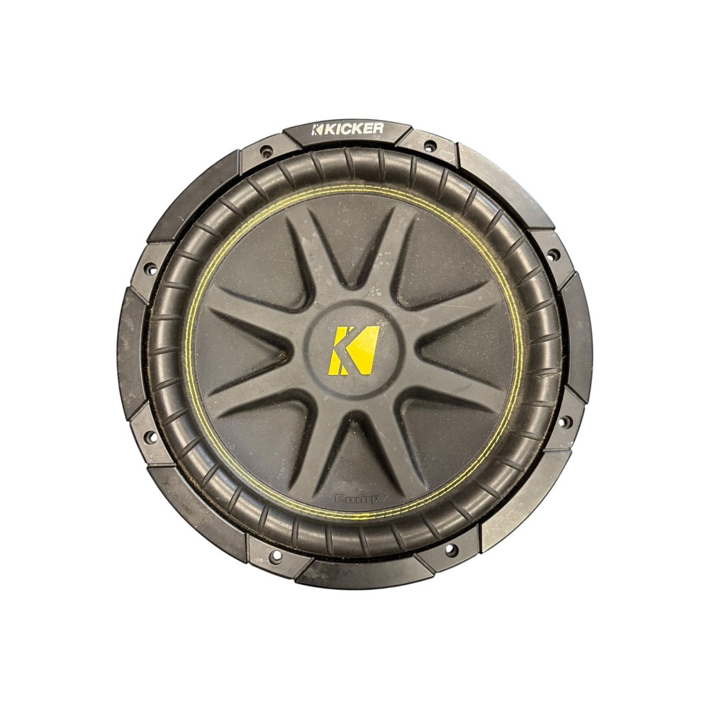 Kicker Subwoofer Speaker 12 Inch Black Excellent 10C124 4-Ohm SVC Car Audio